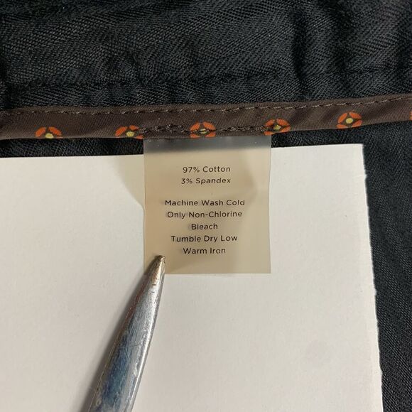 Talbots Womens 12 Brown Trouser Dress Pants Signature Flare Cotton Slash Pockets - Picture 4 of 7